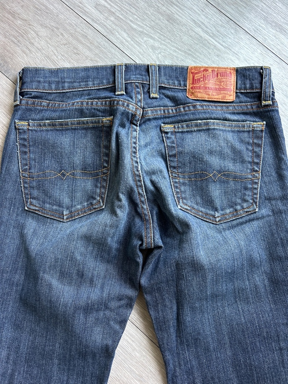 Lucky Brand Dungaree Jeans in Dark Blue Wash - Picture 9 of 9